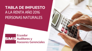 Tabla de impuesto a la renta personas naturales 2016